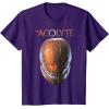 imageStar Wars The Acolyte Sith Lord Helmet Portrait Vintage TShirtPurple