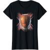 imageStar Wars The Acolyte Sith Lord Helmet Retro Neon Portrait TShirtBlack
