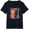 imageStar Wars The Acolyte Sith Lord Helmet Retro Neon Portrait TShirtBlack