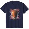 imageStar Wars The Acolyte Sith Lord Helmet Retro Neon Portrait TShirtNavy Blue