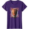 imageStar Wars The Acolyte Sith Lord Helmet Retro Neon Portrait TShirtPurple