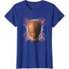 imageStar Wars The Acolyte Sith Lord Helmet Retro Neon Portrait TShirtRoyal Blue