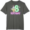 imageStar Wars The Mandalorian Grogu 8th Birthday Ice Cream Cone TShirtAsphalt Grey