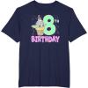 imageStar Wars The Mandalorian Grogu 8th Birthday Ice Cream Cone TShirtNavy Blue