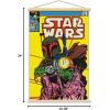 imageTrends International Star Wars Saga  Boba Fett  Comic Cover Wall Poster 34L x 224W Premium Unframed VersionPremium Print and Beechwood Hanger Bundle
