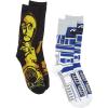 imageSTAR WARS C3PO and R2D2 Mens Crew Socks 2 Pair PackR2d2C3po