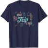 imageStar Wars Best Trip Ever Group Shot Cute Outline Chest Logo TShirtNavy Blue