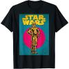 imageStar Wars C3PO Vintage Trading Card Graphic TShirt TShirtBlack