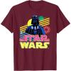 imageStar Wars Darth Vader Bold Graphic Retro Eighties 80s Vibe TShirtBurgundy