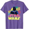 imageStar Wars Darth Vader Bold Graphic Retro Eighties 80s Vibe TShirtPurple Heather