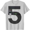 imageStar Wars Darth Vader Fifth Birthday TShirtSilver Grey