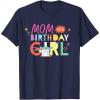 imageStar Wars Grogu Mandalorian Toon Mom of the Birthday Girl TShirtNavy Blue