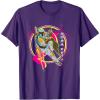 imageStar Wars Iconic Boba Fett Retro Vintage Neon Chest Logo TShirtPurple
