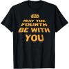 imageStar Wars May The Fourth Be With You Tilted Logo Poster TShirtBlack