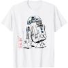 imageStar Wars R2D2 Japan Sumie Ink Wash Painting Style TShirtWhite