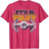 imageStar Wars Super Retro Tie Fighter Classic Logo TShirt TShirtRed Heather