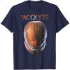 imageStar Wars The Acolyte Sith Lord Helmet Portrait Vintage TShirtNavy Blue