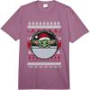 imageStar Wars The Mandalorian Grogu Ugly Christmas Sweater Comfort Colors Adult Heavyweight TshirtPlum