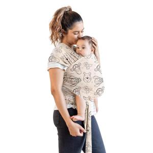 imageMoby Baby Wrap Carrier Featherknit for Newborns to Toddlers 833lbs Infant Sling Carrier Lightweight ampamp Hands Free Design Adjustable for All Body Types Playful PadawanDisneys Winnie The Pooh  Pals