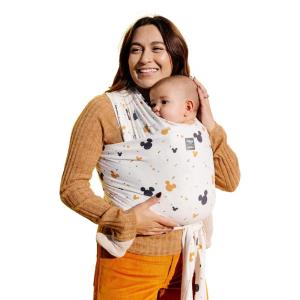 imageMoby Baby Wrap Carrier Featherknit for Newborns to Toddlers 833lbs Infant Sling Carrier Lightweight ampamp Hands Free Design Adjustable for All Body Types Playful PadawanDisneys Mickey Mouse All Ears