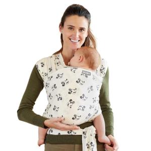 imageMoby Baby Wrap Carrier Featherknit for Newborns to Toddlers 833lbs Infant Sling Carrier Lightweight ampamp Hands Free Design Adjustable for All Body Types Playful PadawanMickey Mouse