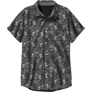 imageSTAR WARS Boys Darkside Pattern Short Sleeve Woven TeeBlack