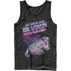 imageSTAR WARS Synthwave Falcon Mens Muscle TankBlack
