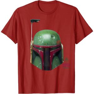 imageStar Wars  Boba Fett Helmet TShirtCranberry Red