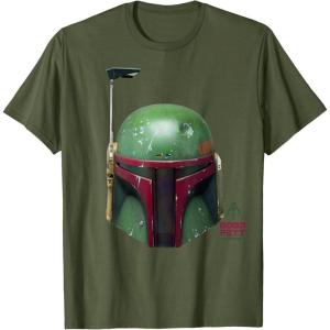 imageStar Wars  Boba Fett Helmet TShirtOlive Green