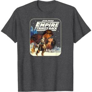 imageStar Wars  Han Solo Leia Poster TShirtDark Heather Grey