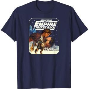 imageStar Wars  Han Solo Leia Poster TShirtNavy Blue