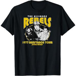 imageStar Wars  Rebels 1977 Resistance Tour TShirtBlack