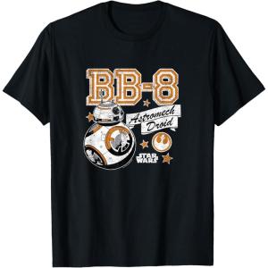 imageStar Wars  The Force Awakens BB8 Collegiate TShirtBlack
