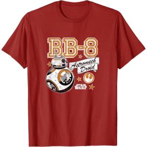 imageStar Wars  The Force Awakens BB8 Collegiate TShirtCranberry Red