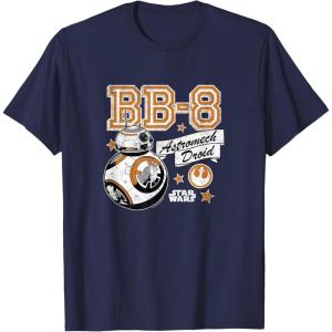 imageStar Wars  The Force Awakens BB8 Collegiate TShirtNavy Blue