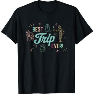 imageStar Wars Best Trip Ever Group Shot Cute Outline Chest Logo TShirtBlack