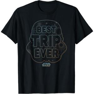 imageStar Wars Best Trip Ever Storm Trooper Outline Chest Logo TShirtBlack