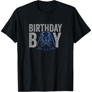 imageStar Wars Blue Darth Vader Birthday Boy Distressed TShirtBlack