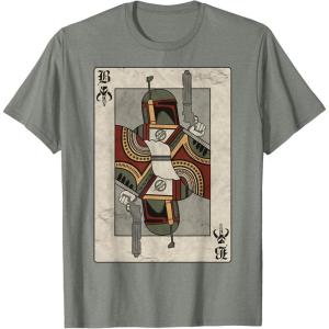 imageStar Wars Boba Fett Bounty Hunter Playing Card TShirtOlive Heather