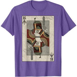 imageStar Wars Boba Fett Bounty Hunter Playing Card TShirtPurple Heather