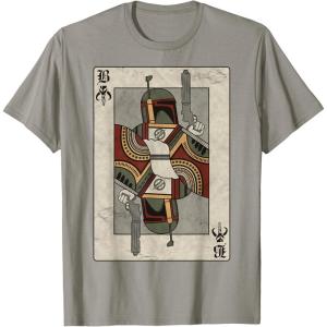 imageStar Wars Boba Fett Bounty Hunter Playing Card TShirtSlate Grey
