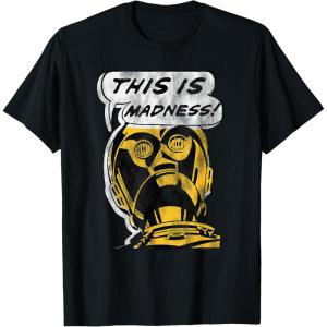 imageStar Wars C3PO This is Madness Text Bubble TShirt TShirtBlack