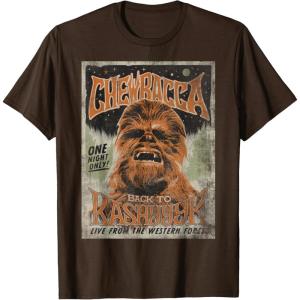 imageStar Wars Chewbacca Back To Kashyyyk Vintage Concert TShirtBrown