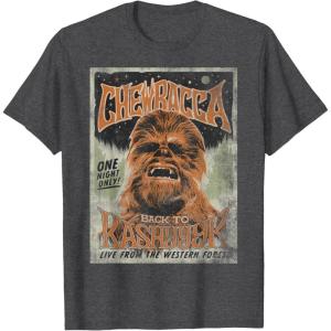 imageStar Wars Chewbacca Back To Kashyyyk Vintage Concert TShirtDark Heather Grey
