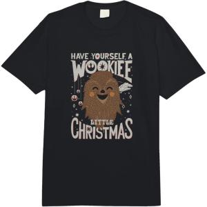 imageStar Wars Christmas A Wookiee Little Christmas Vintage Comfort Colors Adult Heavyweight TshirtBlack