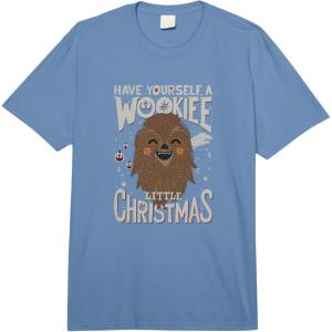 imageStar Wars Christmas A Wookiee Little Christmas Vintage Comfort Colors Adult Heavyweight TshirtDeep Blue