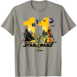 imageStar Wars Classic Characters Eleventh Birthday 11 Years Old TShirtSlate Grey