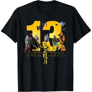 imageStar Wars Classic Characters Thirteenth Birthday 13 Year Old TShirtBlack
