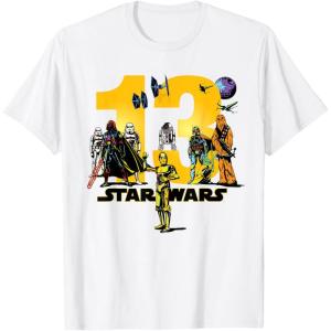 imageStar Wars Classic Characters Thirteenth Birthday 13 Year Old TShirtWhite