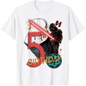 imageStar Wars Darth Vader 5th Birthday Abstract Background TShirtWhite
